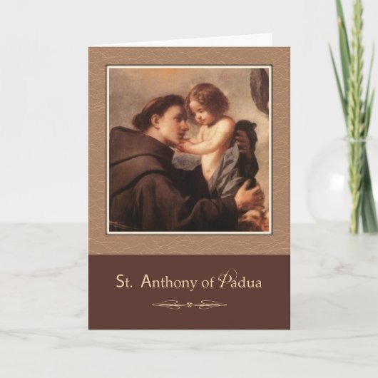 St. Anthony van Padua Pray voor ons Kaart (Voorkant)
