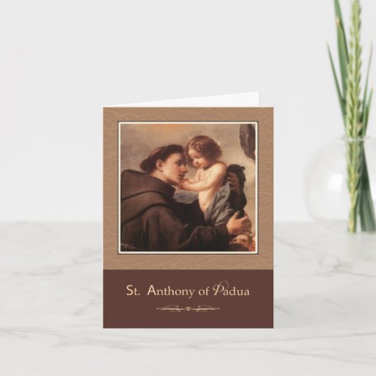 St. Anthony van Padua Pray voor ons Kaart (Voorkant)