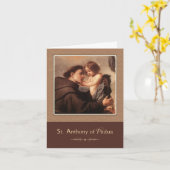 St. Anthony van Padua Pray voor ons Kaart (Gele Bloem)