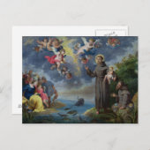 St. Anthony van Padua Preaching to the Fish Briefkaart (Voorkant / Achterkant)