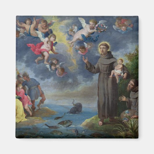 St. Anthony van Padua Preaching to the Fish Magneet (Voorkant)