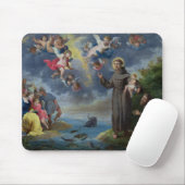 St. Anthony van Padua Preaching to the Fish Muismat (Met muis)