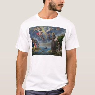 St. Anthony van Padua Preaching to the Fish T-shirt