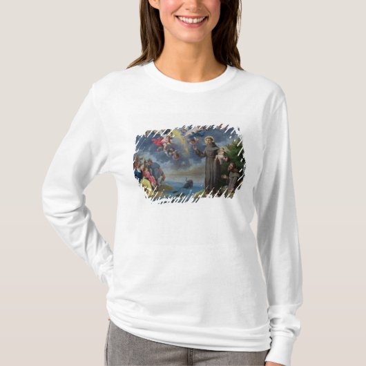 St. Anthony van Padua Preaching to the Fish T-shirt (Voorkant)