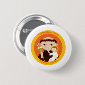 St. Anthony van Padua Ronde Button 5,7 Cm (Voorkant /achterkant)