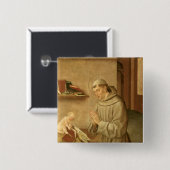 St. Anthony van Padua Vierkante Button 5,1 Cm (Voorkant /achterkant)