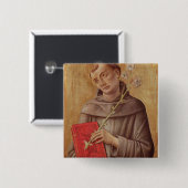 St. Anthony van Padua Vierkante Button 5,1 Cm (Voorkant /achterkant)
