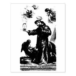 St Anthony, wonder van de Mule Rubber Stamp Rubberstempel