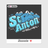 St Anton Alpenberg Uitgestanige Sticker (Vel)