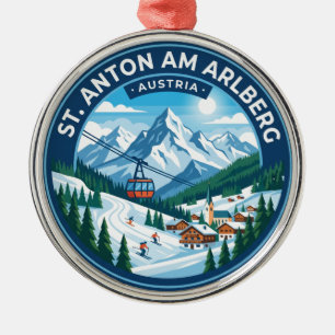 St. Anton am Arlberg Oostenrijk Metalen Ornament