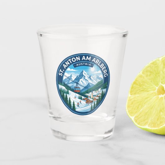 St. Anton am Arlberg Oostenrijk Shot Glas (Voorkant)