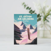 St. Anton am Arlberg ski Oostenrijk Briefkaart (Staand voorkant)