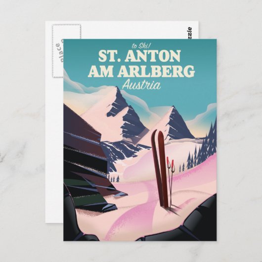 St. Anton am Arlberg ski Oostenrijk Briefkaart (Voorkant / Achterkant)