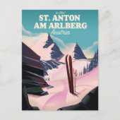 St. Anton am Arlberg ski Oostenrijk Briefkaart (Voorkant)