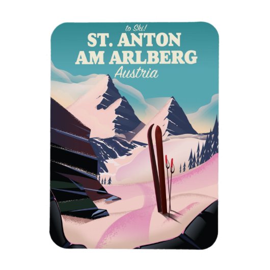 St. Anton am Arlberg ski Oostenrijk Magneet (Verticaal)