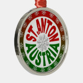 St. Anton Austria red green ornament (Rechts)
