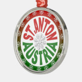St. Anton Austria red green ornament (Links)