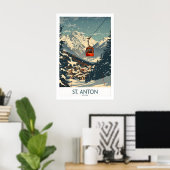 St Anton Muur Kunst Ski Poster 1 (Thuiskantoor)