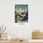 St Anton Muur Kunst Ski Poster 1 (Keuken)