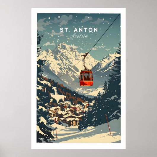 St Anton Muurkunst 1 Poster (Voorkant)