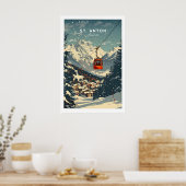 St Anton Muurkunst 1 Poster (Keuken)