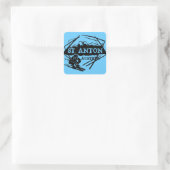 St. Anton Oostenrijk blauw ski logo stickers (Tas)
