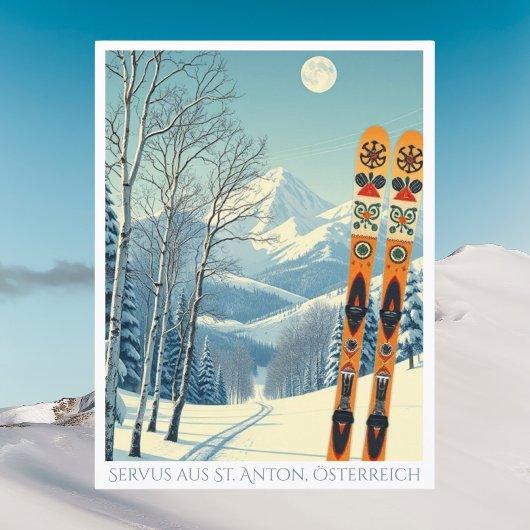 St. Anton Oostenrijk Europa ski vakantie Briefkaar Briefkaart