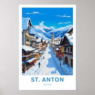 St. Anton Oostenrijk Reisprint Poster