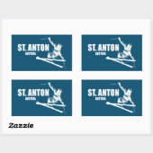 St. Anton Oostenrijk Skier Rechthoekige Sticker (Vel)