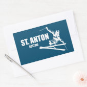 St. Anton Oostenrijk Skier Rechthoekige Sticker (Envelop)