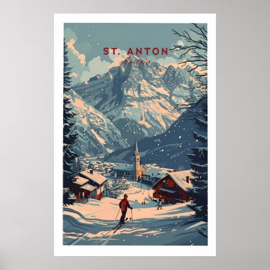 St Anton Print Oostenrijk 1 (Voorkant)