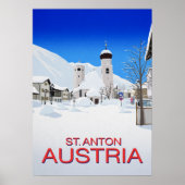 St Anton Ski Resort Austria Poster (Voorkant)