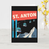 St. Anton Skien - Retro St. Anton Ski Kaart (Gele Bloem)