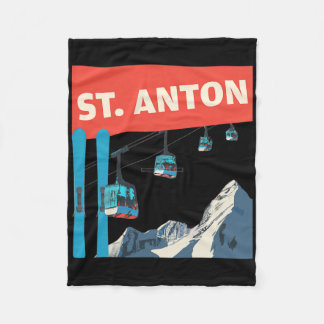 St. Anton Skien - Retro St. Anton Skien Fleece Deken