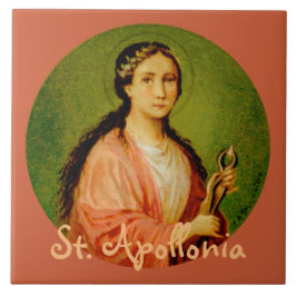 St. Apollonia (BLA 001) Keramische Tegel #1 Tegeltje