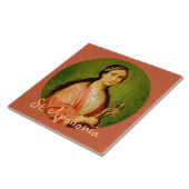 St. Apollonia (BLA 001) Keramische Tegel #1 Tegeltje (Zijkant)