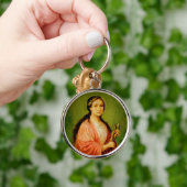 St. Apollonia (BLA 001) Premium Rond Metaal Sleutelhanger (Hand)