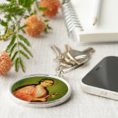 St. Apollonia (BLA 001) Premium Rond Metaal Sleutelhanger (Zijkant)