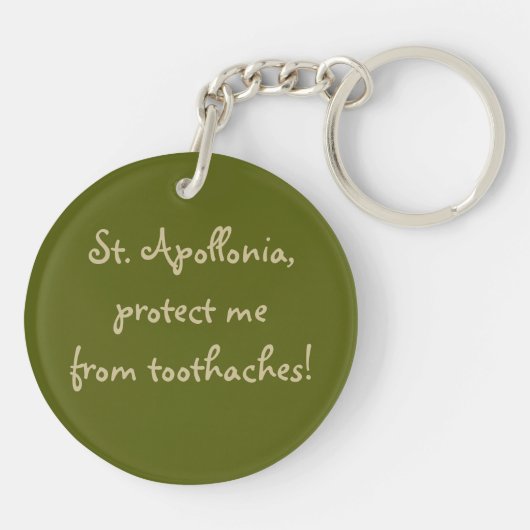 St. Apollonia (BLA 01) Blank/DIY Terug Sleutelhanger (Achterkant)