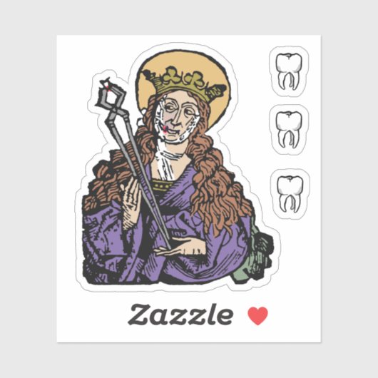 St. Apollonia met pulled Tooth (Neurenberg) - 1-up Sticker (Vel)