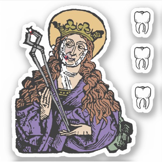 St. Apollonia met pulled Tooth (Neurenberg) - 1-up Sticker (Voorkant)