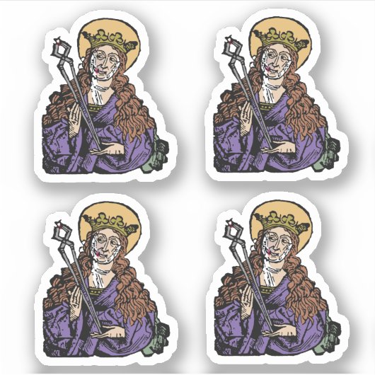 St. Apollonia met Pulled Tooth (Neurenberg) 4-Up Sticker (Voorkant)
