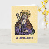 St. Apollonia met pulled Tooth (Neurenberg) Kaart (Gele Bloem)