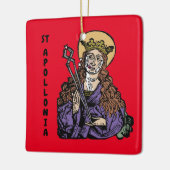St. Apollonia met pulled Tooth (Neurenberg) Keramisch Ornament (Links)