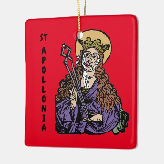 St. Apollonia met pulled Tooth (Neurenberg) Keramisch Ornament (Links)