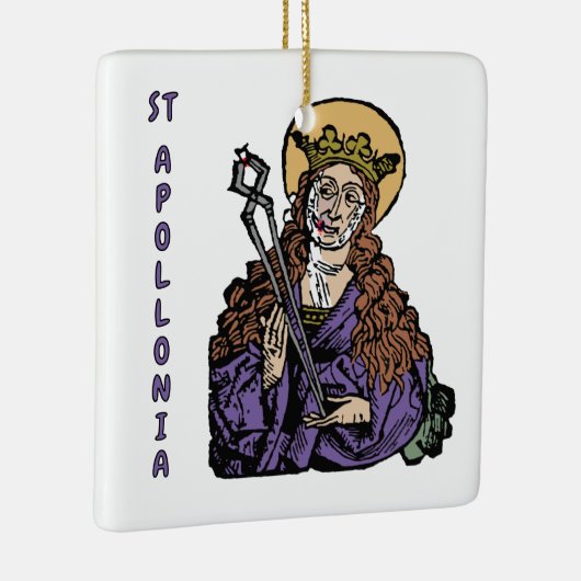 St. Apollonia met pulled Tooth (Neurenberg) Keramisch Ornament (Rechts)