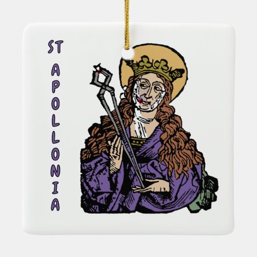 St. Apollonia met pulled Tooth (Neurenberg) Keramisch Ornament (Achterkant)
