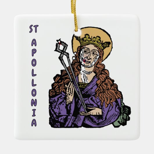 St. Apollonia met pulled Tooth (Neurenberg) Keramisch Ornament (Voorkant)