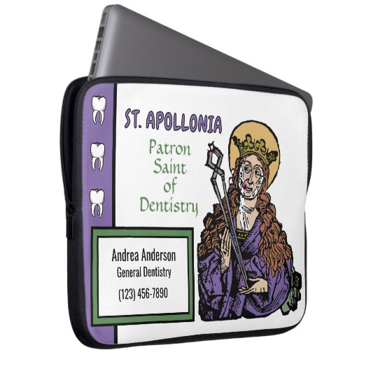 St. Apollonia met pulled Tooth (Neurenberg) Laptop Sleeve (Voorkant Rechts)