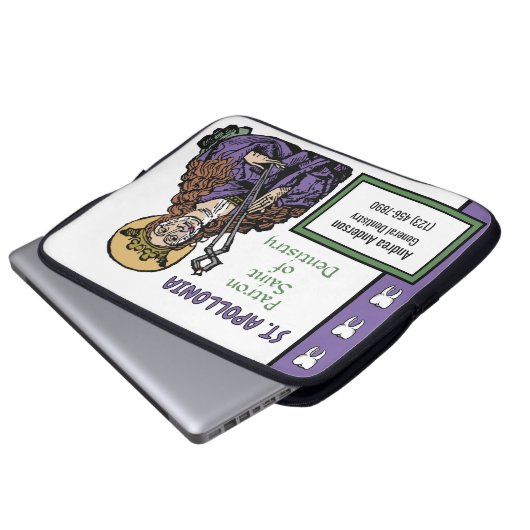 St. Apollonia met pulled Tooth (Neurenberg) Laptop Sleeve (Voorkant onderkant)